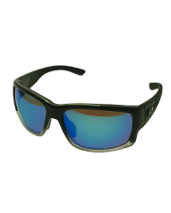 Ocean Polarized Sunglasses - PJ 757 Black/Clear Frame with Blue Mirror Grey Lens