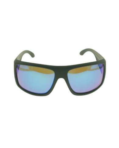 Ocean Polarized Sunglasses - PI 464 Matt Black Frame with Blue Mirror Brown Lens