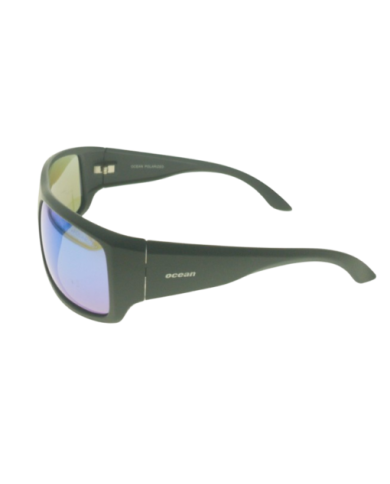 Ocean Polarized Sunglasses - PI 464 Matt Black Frame with Blue Mirror Brown Lens