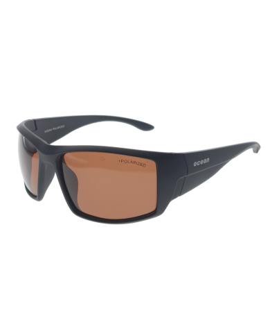 Ocean Polarized Sunglasses - PI 578 Matt Black Frame with Brown Lens