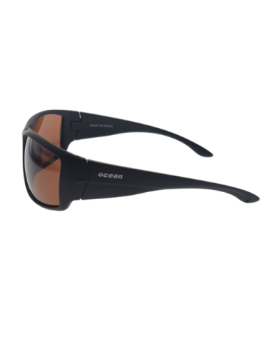 Ocean Polarized Sunglasses - PI 578 Matt Black Frame with Brown Lens