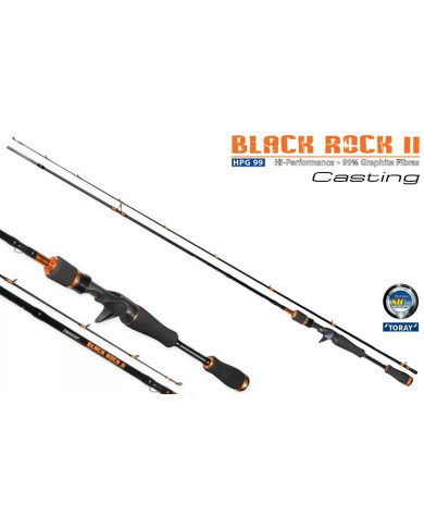 Dragon Black Rock II 7ft Medium Light Medium Fast 2pc Graphite Casting Rod
