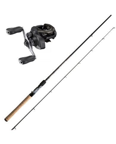 Shimano Combo - Caius C 150HG RH Baitcaster Reel/ Scimitar 7ft Medium Heavy 2pc Casting Rod