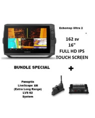 Garmin Echomap Ultra2 162sv & LiveScope LVS62XR System Bundle