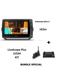 Garmin ECHOMAP Ultra2 162sv No Xdcr with LiveScope Plus LVS34 Bundle
