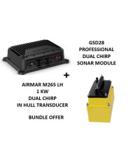 Airmar M265lh In Hull Mount Dual Chirp Transducer & Garmin GSD 28 Professional Sonar Module Bundle