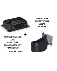 Airmar TM265LH Transom Mount Dual Chirp Transducer & Garmin GSD 28 Professional Sonar Module Bundle