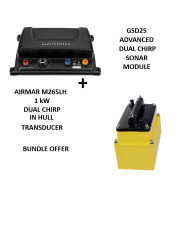 Airmar M265LH In Hull Mount Dual Chirp Transducer & Garmin GSD 25 Advanced Sonar Module Bundle