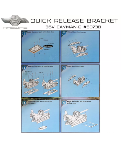 Haswing Quick Release Bracket for 80 & 120 lb bow mount motors