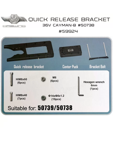 Haswing Quick Release Bracket for 80 & 120 lb bow mount motors