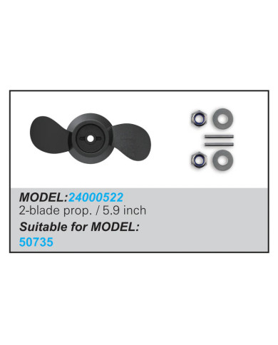 Haswing Replacement 2 Blade Propeller 5.9 in Diameter for W20 Kayak Pro 20 lb Motor