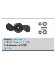 Haswing Replacement 2 Blade Propeller 5.9 in Diameter for W20 Kayak Pro 20 lb Motor