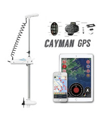 HASWING CAYMAN B BOW MOUNT GPS TROLLING MOTOR WITH ANCHOR MODE 24 V 80 Lbs 72 in Shaft White