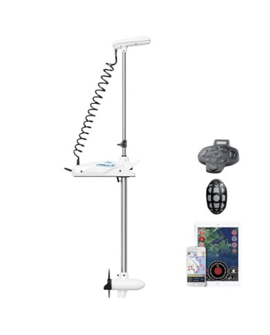HASWING CAYMAN B BOW MOUNT TROLLING MOTOR WITH ANCHOR MODE 24 V 80 Lbs 72 in Shaft White