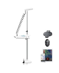 HASWING CAYMAN B BOW MOUNT TROLLING MOTOR WITH ANCHOR MODE 24 V 80 Lbs 72 in Shaft White