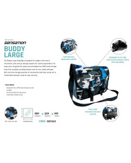 Sensation Buddy Large Sling Bag Blue/Black/White