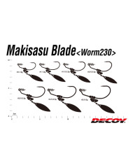 Decoy Makisasu Blade Worm230G Underspin Hooks