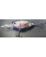 React Segmented Diver Wounded Black Silver Minnow 3 1/2in 3/8oz 3-7ft