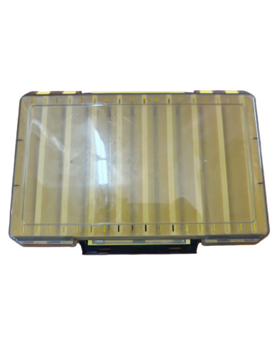 Ittys/ Lurecast Crank/Jerkbait/Jig Double Sided Tackle Box Yellow Trans Grey 34*22*5cm