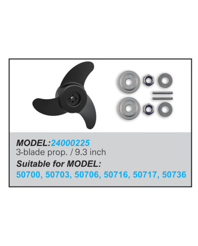 Haswing Replacement 3 Blade Prop 9.3 in Diam for Osapian & Cayman 55 lb Motors