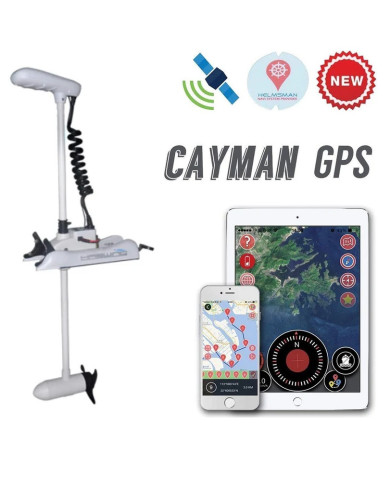 HASWING CAYMAN B GPS White 12V 55lb 54in Bow Mount Trolling Motor