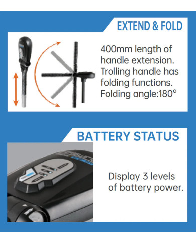 Haswing Protruar 1hp 12V 65 lb Thrust 36 inch Brushless Electric Outboard Motor