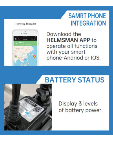 HASWING CAYMAN B GPS Black 12V 55lb 54in Bow Mount Trolling Motor