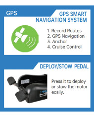 HASWING CAYMAN B GPS Black 12V 55lb 54in Bow Mount Trolling Motor