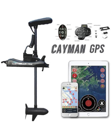 HASWING CAYMAN B GPS Black 12V 55lb 54in Bow Mount Trolling Motor