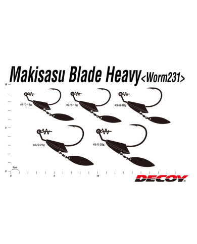 Decoy Makisasu Blade Heavy Worm231S Underspin Hook