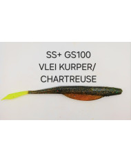 Itty's GS100 SS+ (Heavy Tail Fluke) Vlei Kurper Chartreuse 4.75in
