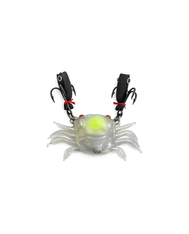 React Eat Me Soft Crab Floating Claw - Pearl Chartreuse Spot -Black Claw 5cm 1/4oz no.8