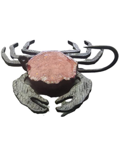 React Carapice Hard Crab Holographic Red Black -Black Legs Orange Hot Spot 4cm no.1