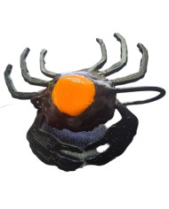 React Carapice Hard Crab Holographic Red Black -Black Legs Orange Hot Spot 4cm no.1