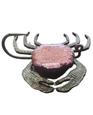 React Carapice Hard Crab Holographic Pink Black -Black Legs Orange Hot Spot 4cm no.1