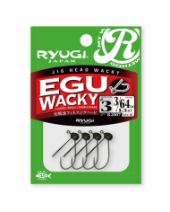Ryugi Wacky Weedless Jig Head no.3 1/32 Oz 4pc