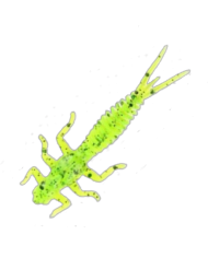 CMF Bass Larva Chartreuse Green 2 1/2in 10pc