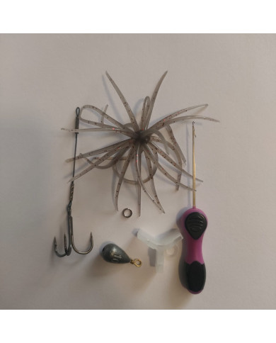 CMF Bass Bug Ball Rig 1/0 Treble 14g Weight 8cm Rig 1pc