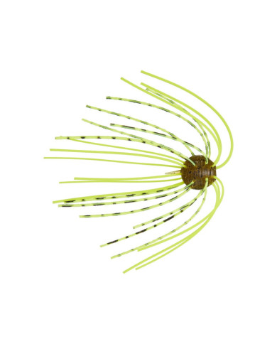 Geecrack Imo Kemushi Finesse Cue Bomb 31 Green Pumpkin Bite - Chartreuse  1.2in 4pc