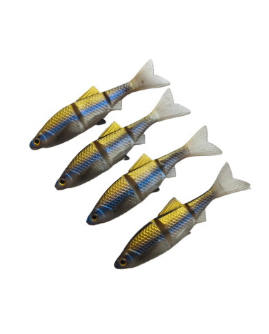 CMF Bass PVC Swimbait – 2 Segment Blue Shimmer 3in 4pc