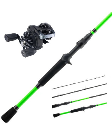 Bite Science Proton 6ft 6in Medium 2pc Casting Rod / Bite Science Proton 6.4:1 RH Baitcaster reel Combo