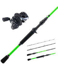 Bite Science Proton 6ft 6in Medium 2pc Casting Rod / Bite Science Proton 6.4:1 RH Baitcaster reel Combo