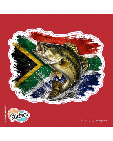 My Sticker Life  - RSA Flag  -Bass (027) 7.5cm(H) x 9.5cm(L) Sticker