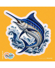 My Sticker Life  - Marlin Leap (029) 9cm(H) x 9.5cm(L) Sticker