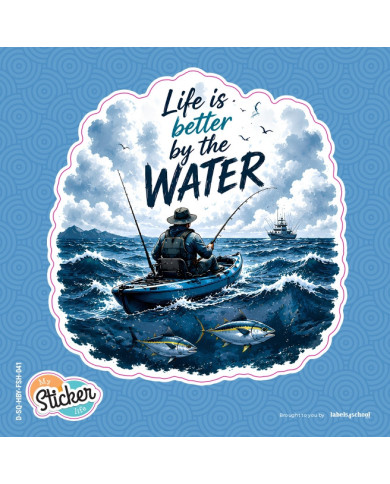 My Sticker Life  - Life is better by the water -Sea (041) 9cm(H) x 8.5cm(L) Sticker