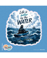 My Sticker Life  - Life is better by the water -Sea (041) 9cm(H) x 8.5cm(L) Sticker