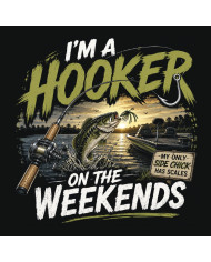My Sticker Life - I'm a hooker on the weekend - Bass (003) 6.5cm(H) x 6.5cm(L) Magnet