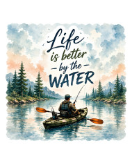 My Sticker Life - Life is better by the water - Freshwater (012) 6.5cm(H) x 6.5cm(L) Magnet