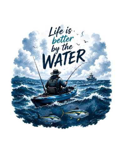 My Sticker Life - Life is better by the water - Saltwater (013) 6.5cm(H) x 6.5cm(L) Magnet