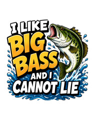 My Sticker Life - I like big bass and i cannot lie  (018) 6.5cm(H) x 6.5cm(L) Magnet
